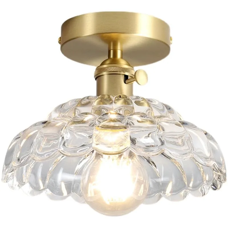 American Pure Copper Glass Simple Personalized lamp Scandinavian Style view 1