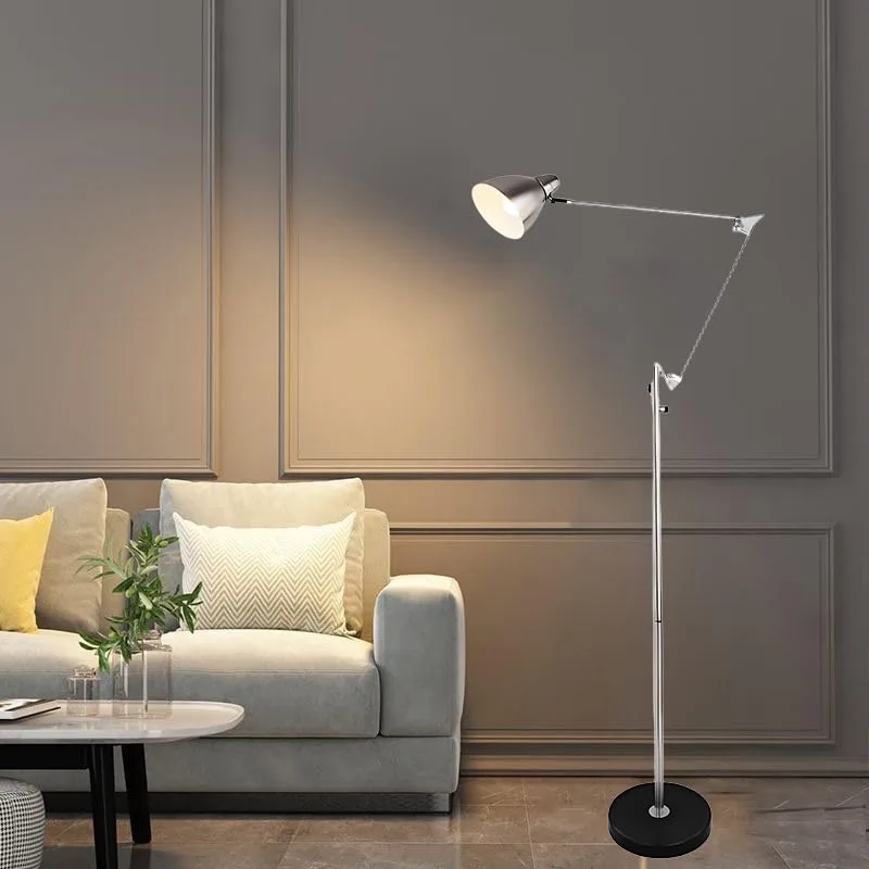 Nordic Simple Long arm Folding Floor lamp Living Room view 1