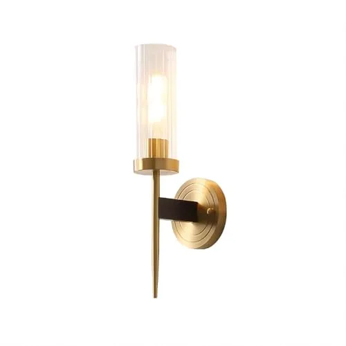 Copper natural color 1-Light Glass Wall view 2