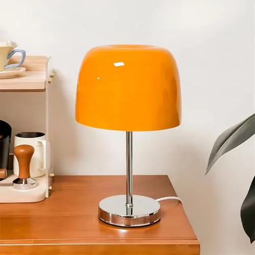 Bauhaus Vintage Cream Glass Table Lamp Lovely Home Decor view 2