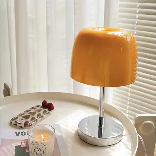 Bauhaus Vintage Cream Glass Table Lamp Lovely Home Decor view 3