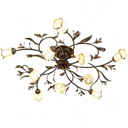 39.5 Inch 10-Light Branch Shaped Creative Retro Style Flower view 1
