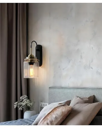 Gold 1-Light Glass Sconce view 2
