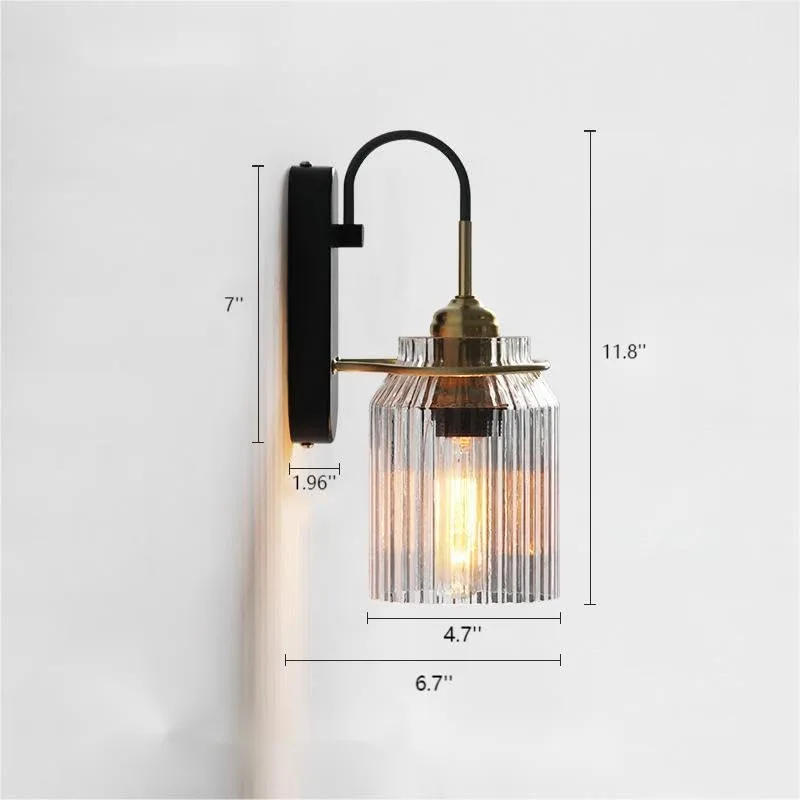 Gold 1-Light Glass Sconce view 3
