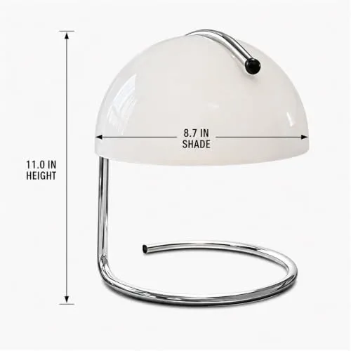 Modern Table Lamp, 8.7 Inch Bauhaus Style Semicircle Shape view 3