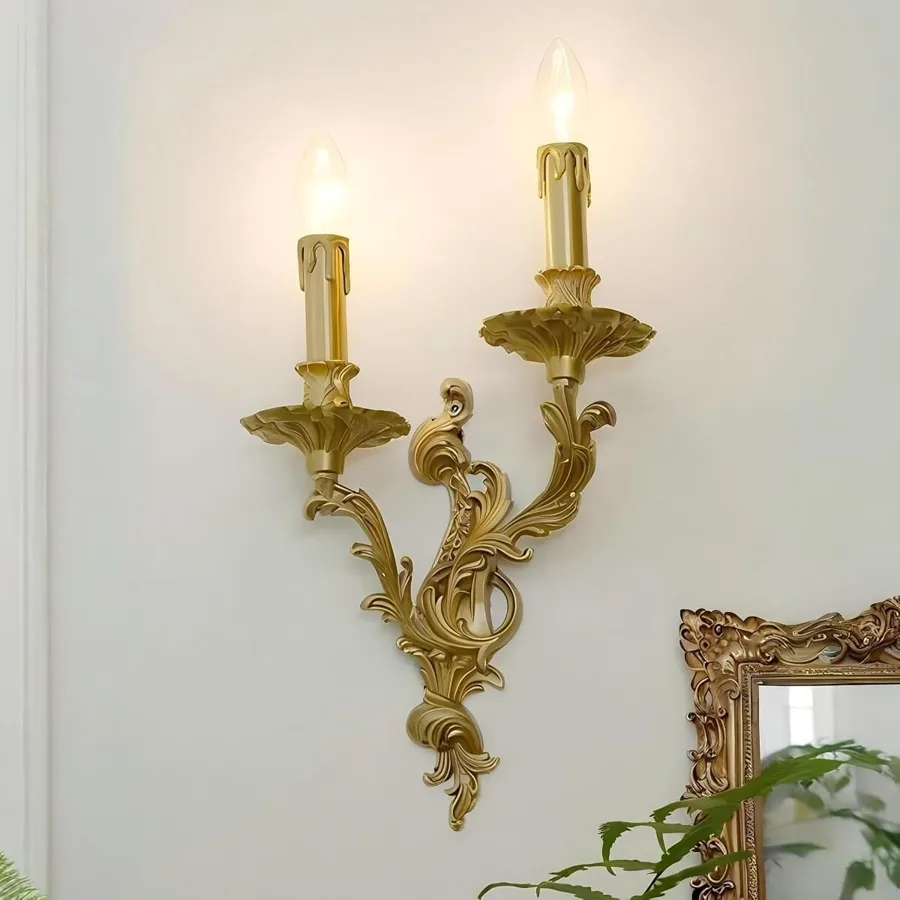 Gold 2-Light Wall view 1