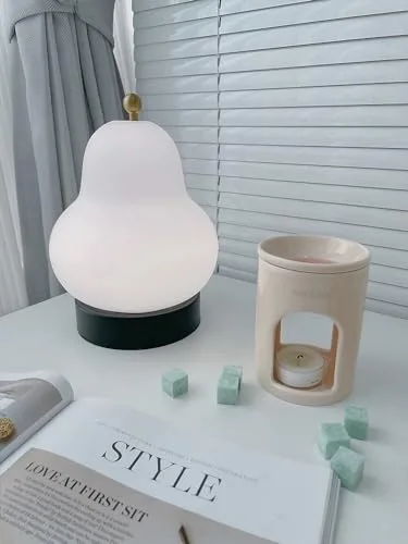 French Cream Pear Table Lamp Bedroom Bedside Minimalist Living view 2