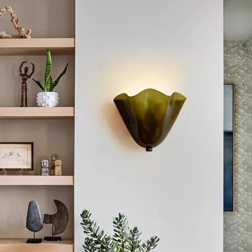 Green 2-Light Milk Glass Sconce view 3