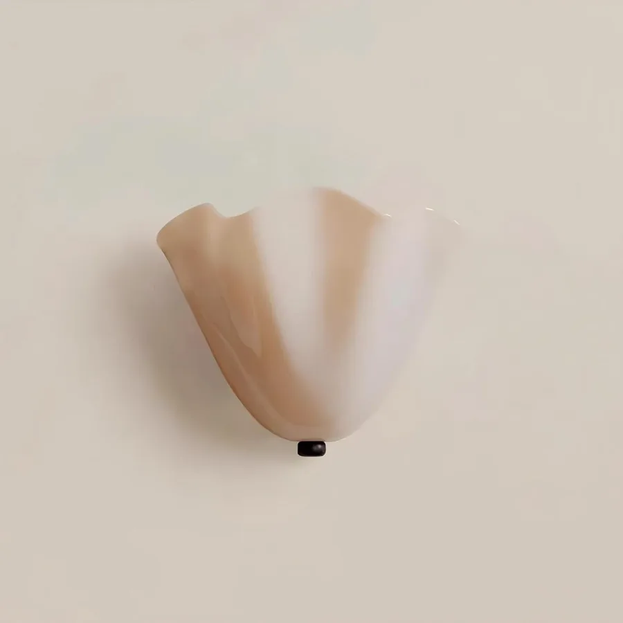 Beige 2-Light Milk Glass Sconce view 1