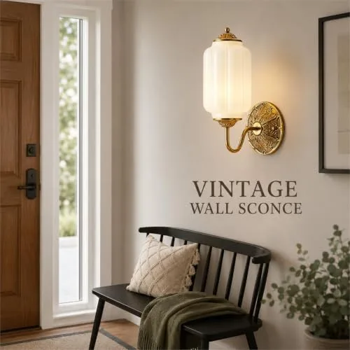 Gold and White Sconce view 2