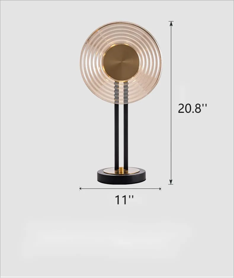 Black 1-Light Glass, Iron Desk Lamp view 3
