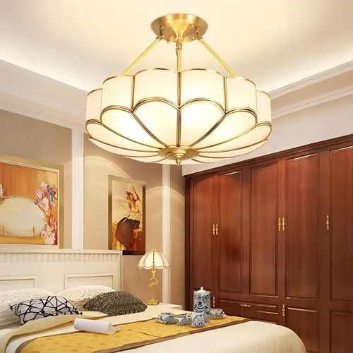 17.7 Inch Semi Flush Mount Ceiling Light, 4 Lights view 2