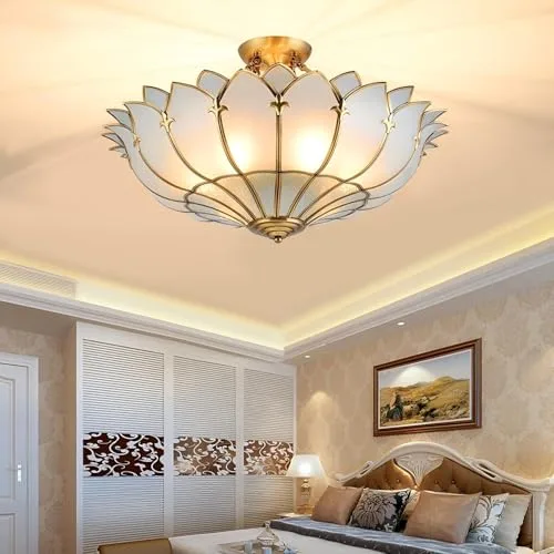 17.7 Inch Semi Flush Mount Ceiling Light, 4 Lights view 2
