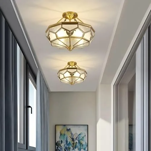 17.7 Inch Semi Flush Mount Ceiling Light, 4 Lights view 3