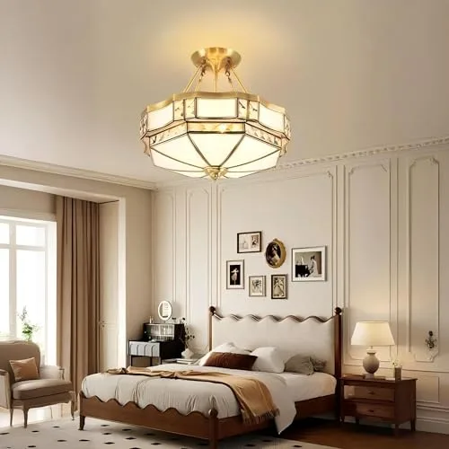 17.7 Inch Semi Flush Mount Ceiling Light, 4 Lights view 3