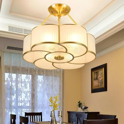 17.7 Inch Semi Flush Mount Ceiling Light, 4 Lights view 3