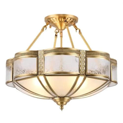 23.6 Inch Semi Flush Mount Ceiling Light, 6 Lights view 1