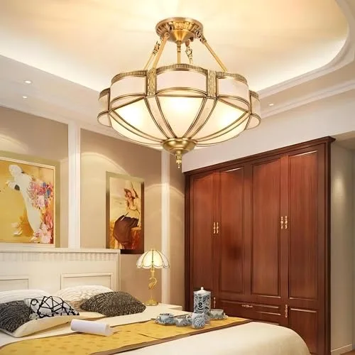 23.6 Inch Semi Flush Mount Ceiling Light, 6 Lights view 2