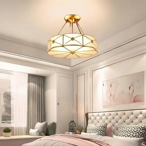 23.6 Inch Semi Flush Mount Ceiling Light, 6 Lights view 2