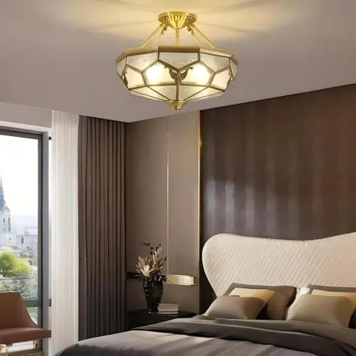 23.6 Inch Semi Flush Mount Ceiling Light, 6 Lights view 2