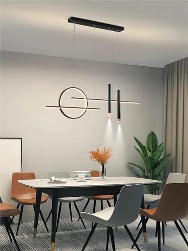 Black 5-Light Aluminum Chandelier view 3
