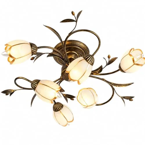 24 Inch 6-Light Branch Shaped Ceiling Lights, Creative Retro view 1