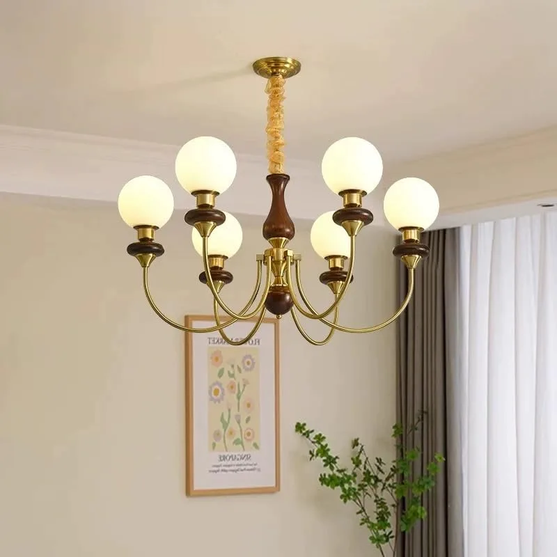 Walnut Chandelier view 2