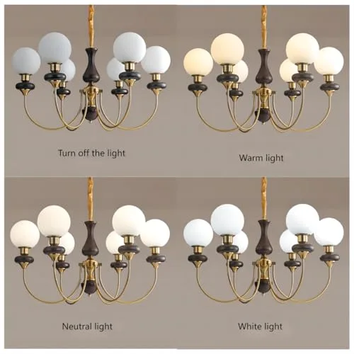 Walnut Chandelier view 3