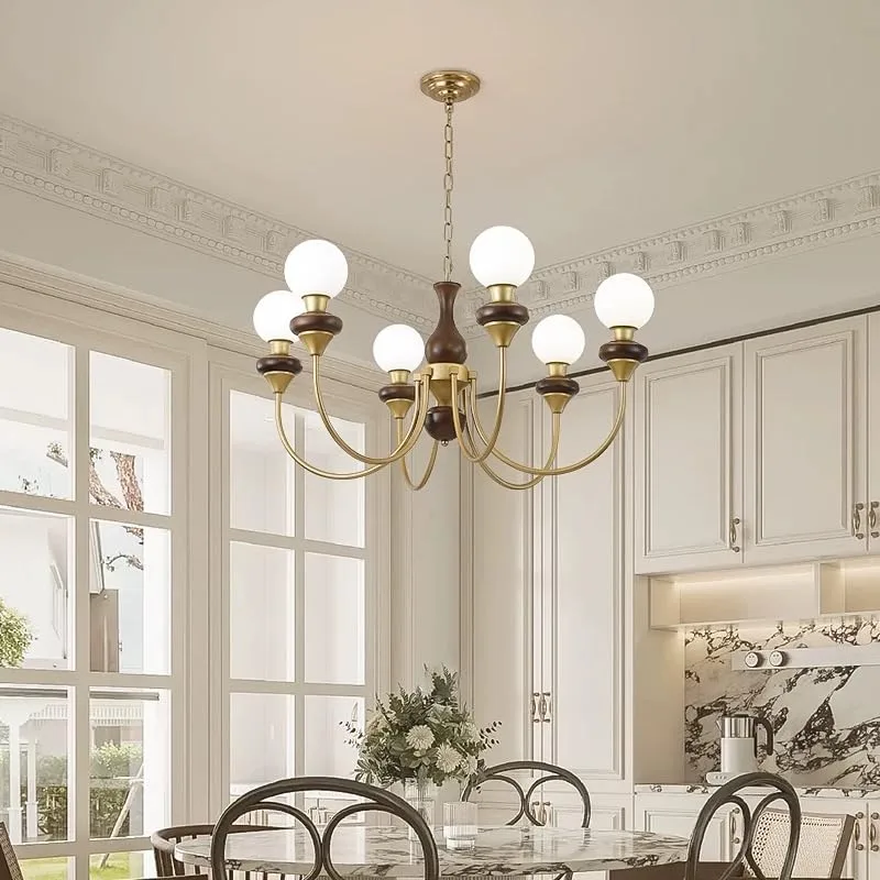 Walnut Chandelier view 2