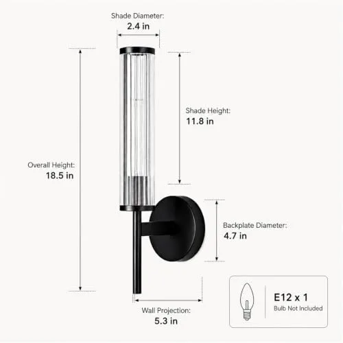 Black Sconce view 3