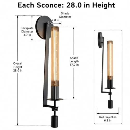 Black Sconce view 3