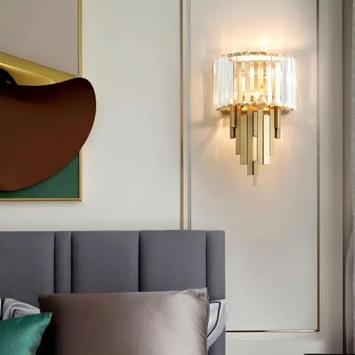 Gold 2-Light Crystal Sconce view 3