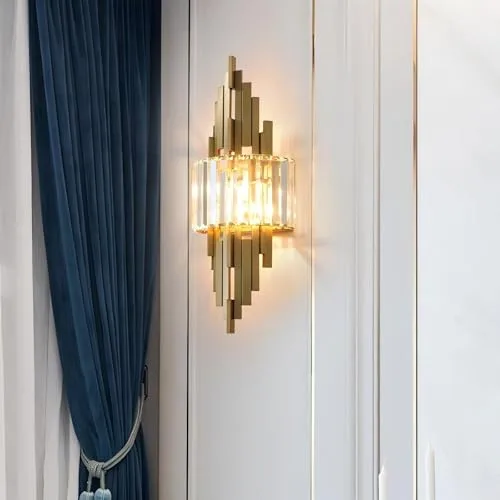 Gold 2-Light Crystal Sconce view 3