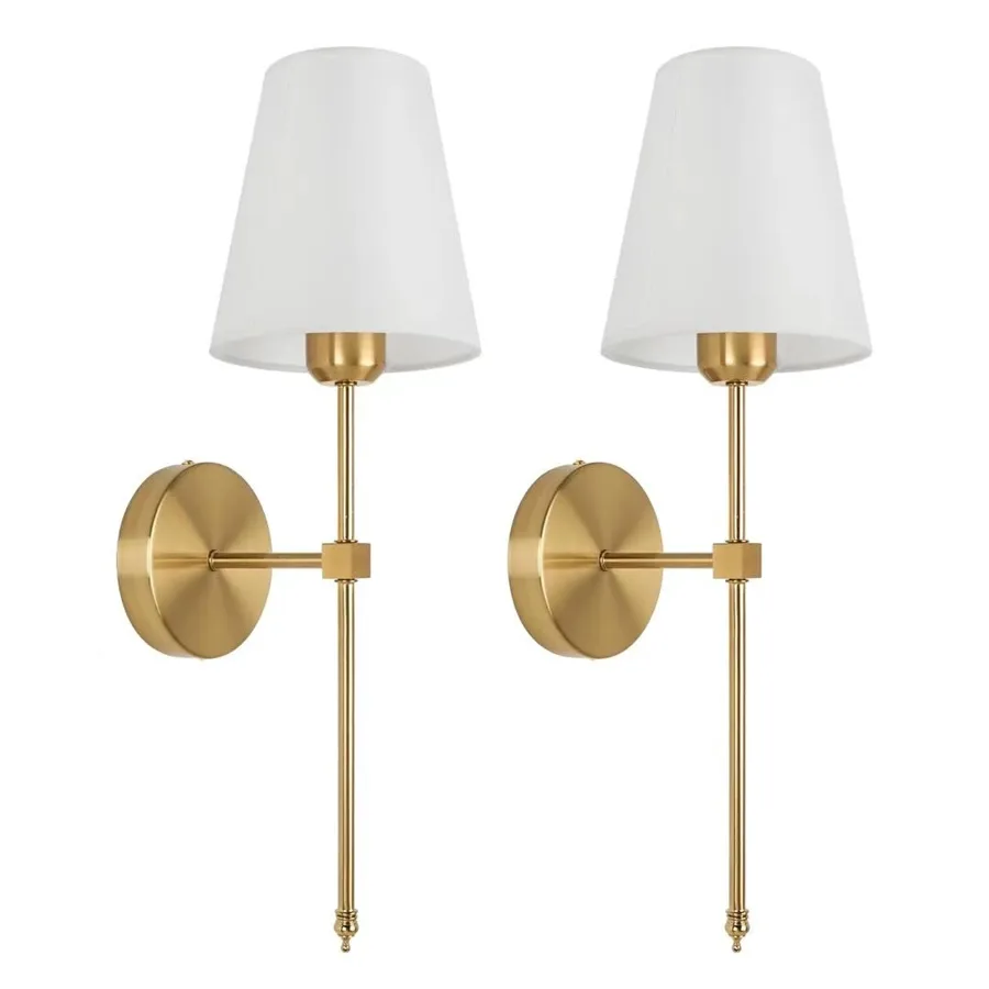 Gold/white 1-Light Sconce view 1