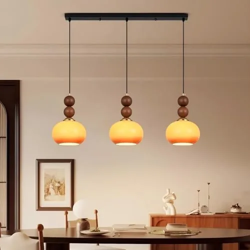 3-Light Glass Pendant view 3