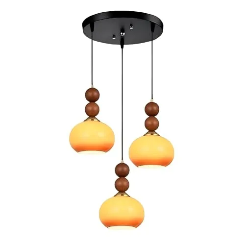 3-Light Glass Pendant view 2
