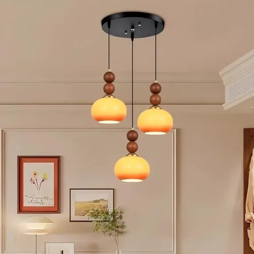 3-Light Glass Pendant view 3