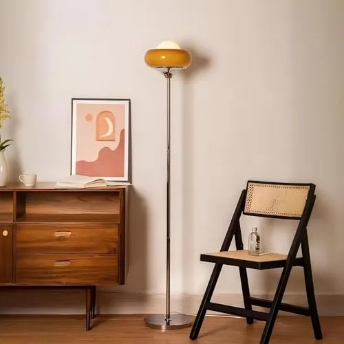 Orange 1-Light Glass Floor Lamp view 3