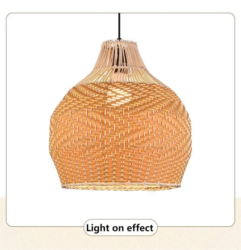 Wabi-Sabi Fuigu Art Chandelier 13.8 inches Creative Art Hand-Woven view 2