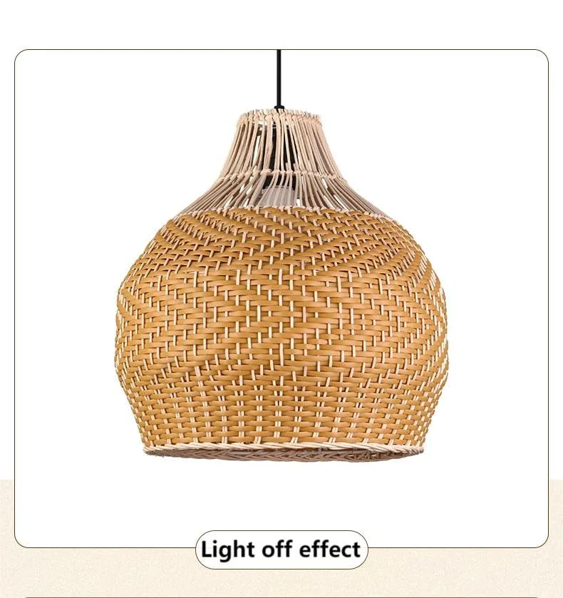 Wabi-Sabi Fuigu Art Chandelier 13.8 inches Creative Art Hand-Woven view 3