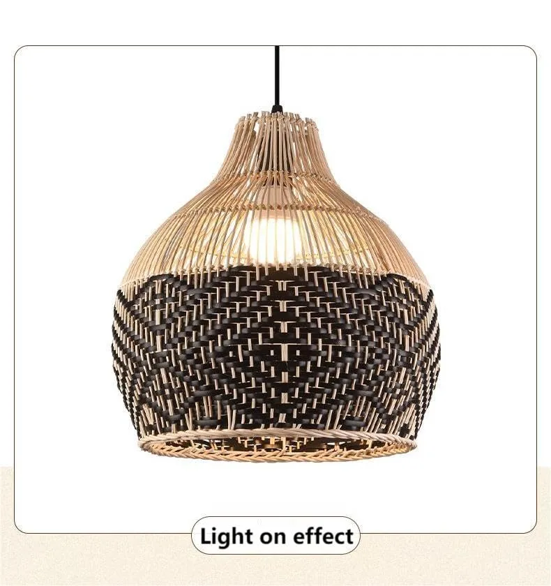 Wabi-Sabi Fuigu Art Chandelier 13.8 inches Creative Art Hand-Woven view 2