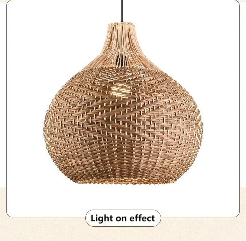 Wabi-Sabi Fuigu Art Chandelier 13.8 inches Creative Art Hand-Woven view 2