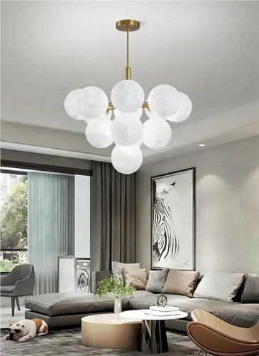 Modern Scandinavian Creative Simple Bubble Moon Chandelier view 3
