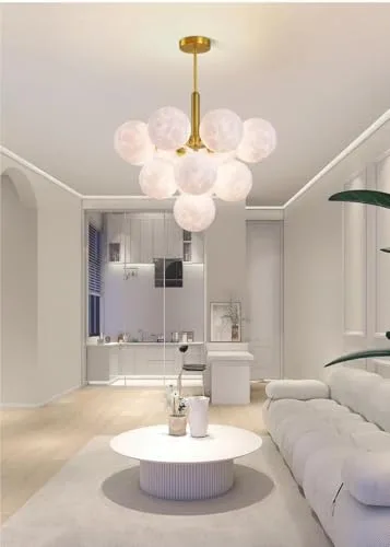 Modern Scandinavian Creative Simple Bubble Moon Chandelier view 3