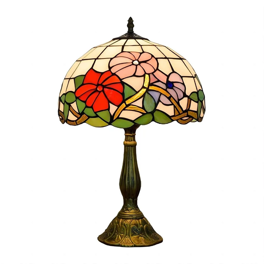 Multicolor 1-Light Glass Table Lamp view 1