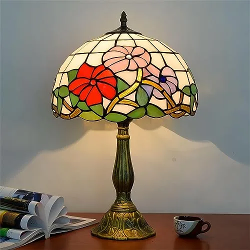 Multicolor 1-Light Glass Table Lamp view 3