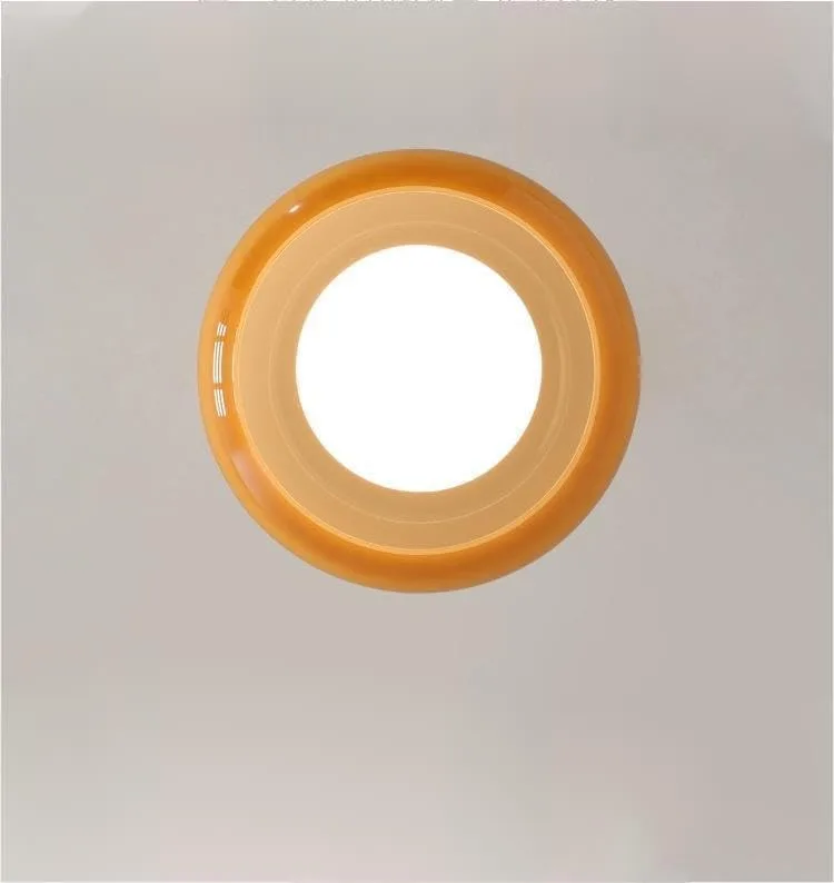Vintage Glass Recessed Ceiling Light 1 Light Balcony Aisle view 3