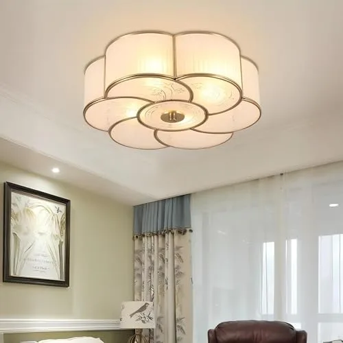 23.6 Inch Flush Mount Ceiling Light, 6 Lights Brass view 3
