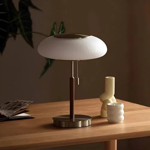 White 3-Light Glass Table Lamp view 3