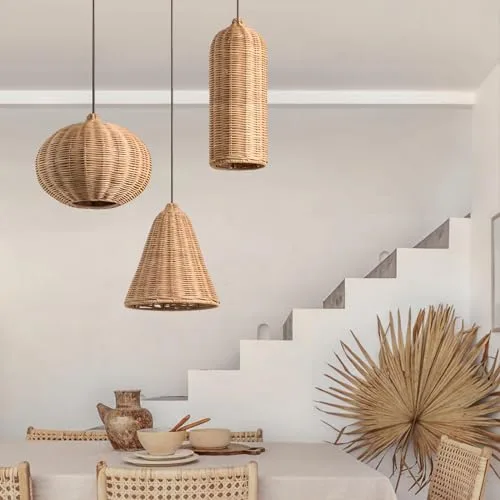 Rattan 3-Light Pendant view 3